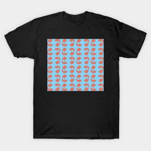 Peach &amp; Blue // Abstract T-Shirt